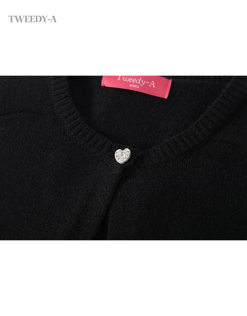 Catherine Hart one-button knit cardigan