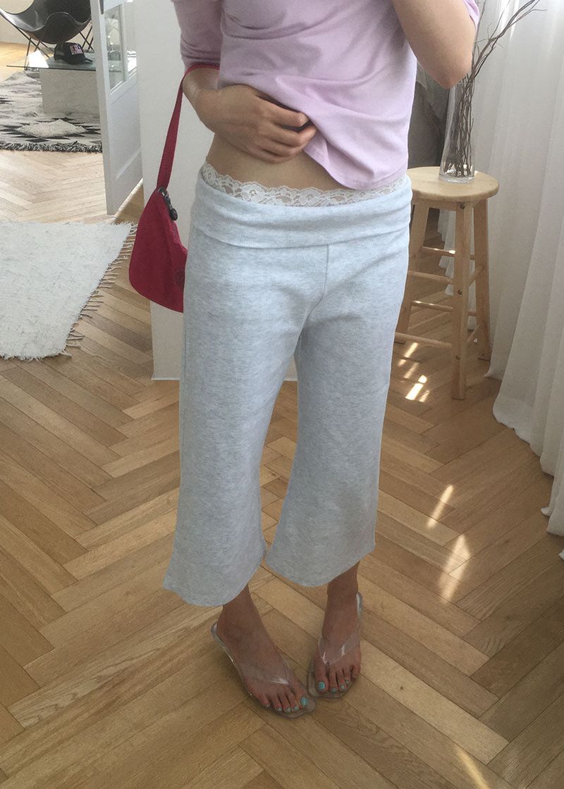 FOLDING CROP CAPRI PANTS (2color)