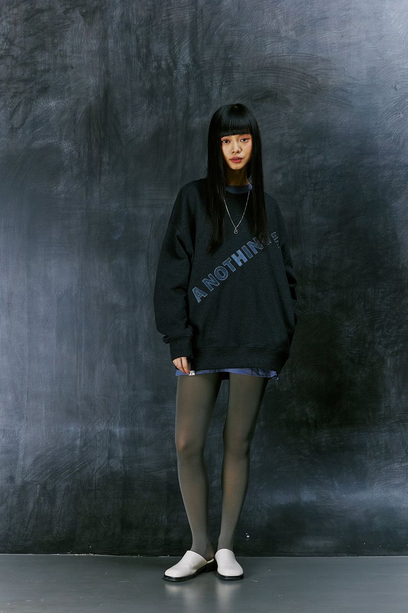 DIAGONAL-EMBROIDERY MTM (Charcoal)
