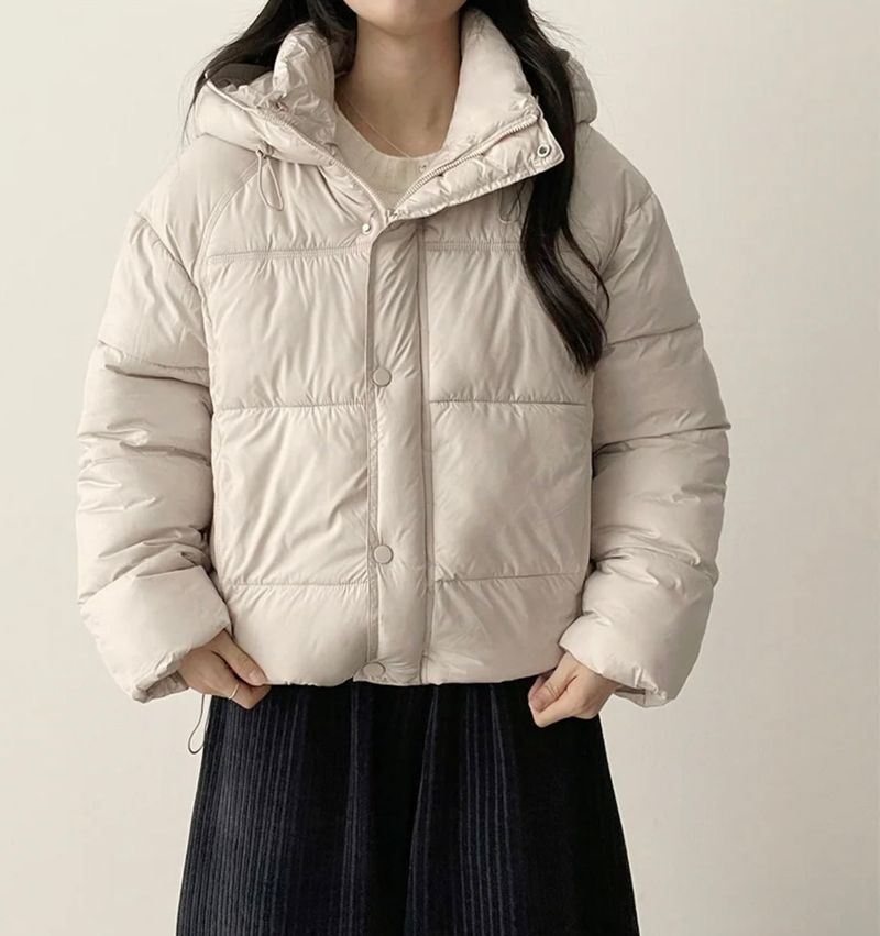 Dive High Neck Hooded Padded Jumper