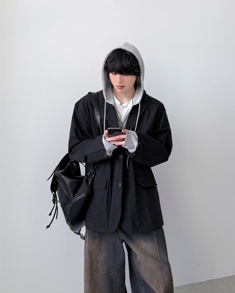Symbol Nylon Blazer Jacket
