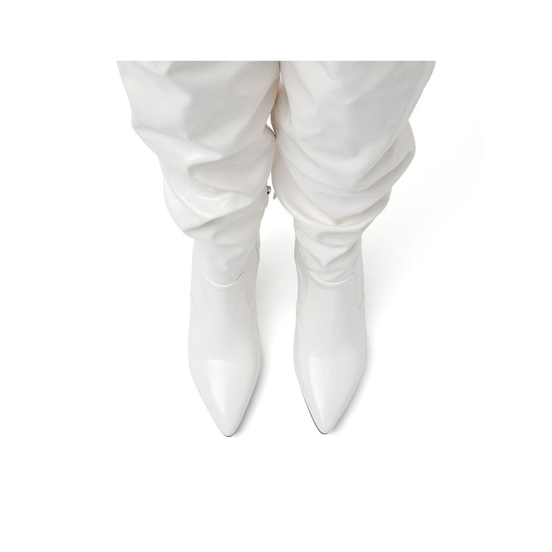 Slouchy String Boots Heel(White)
