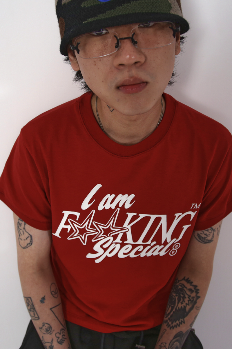 BFEEP(ビーピーピ)の「fffff tee_red(Tops)」
