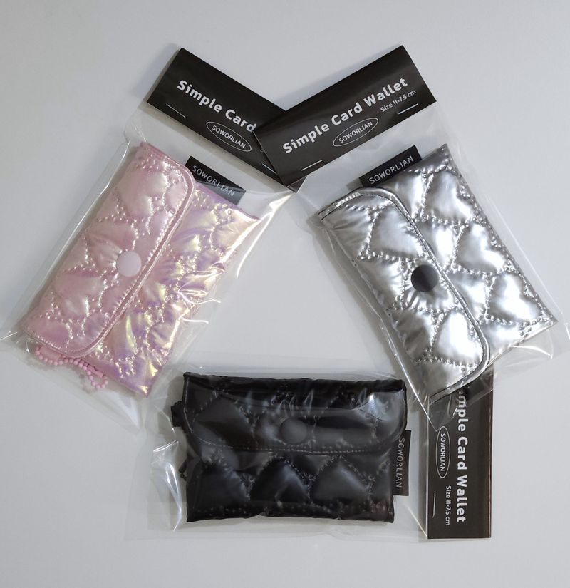 Simple Card wallet _Heart Black