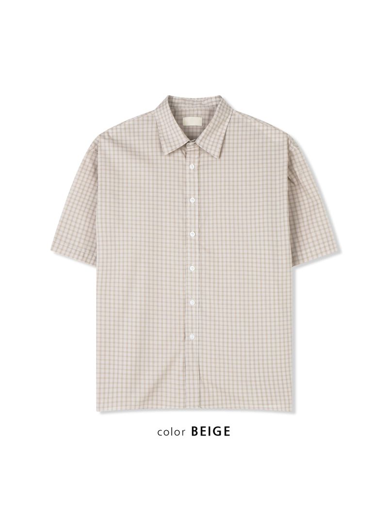 Sion Checked Half Shirt