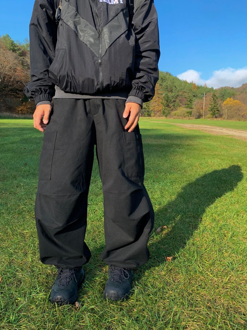Patched Cotton American Carge Pants 2C