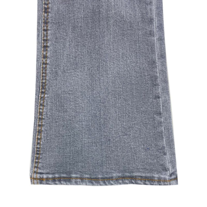 White washing boots-cut denim pants (Light gray)
