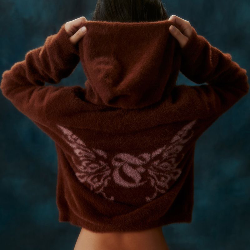 ABBA HOODIE JACKET_BROWN