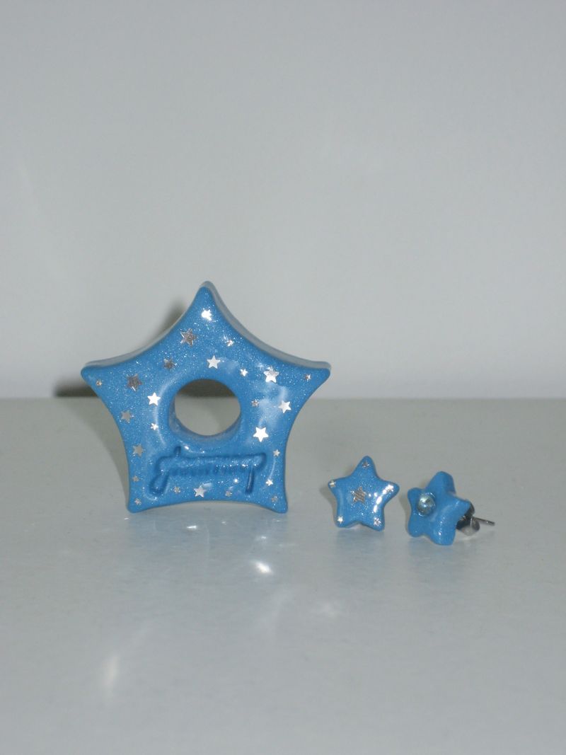 gleaming star glitter pendant [blue]