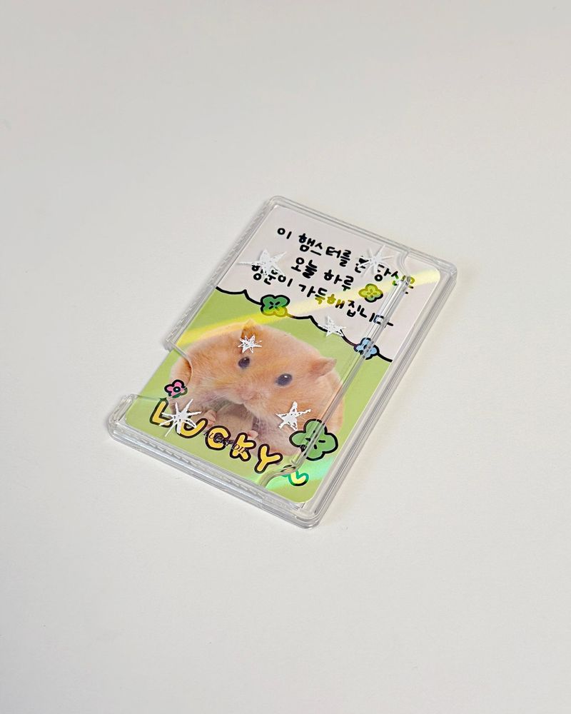 crayon star magsafe clear card pocket