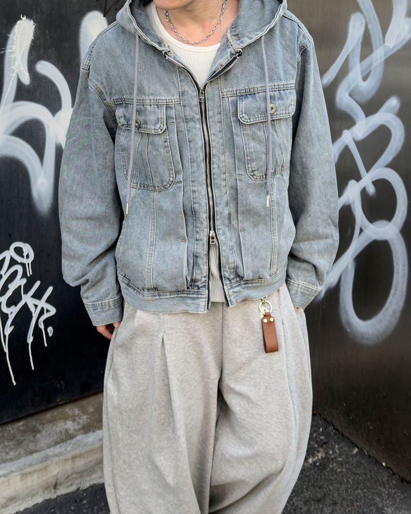 Carven Hooded Trucker Denim Jacket