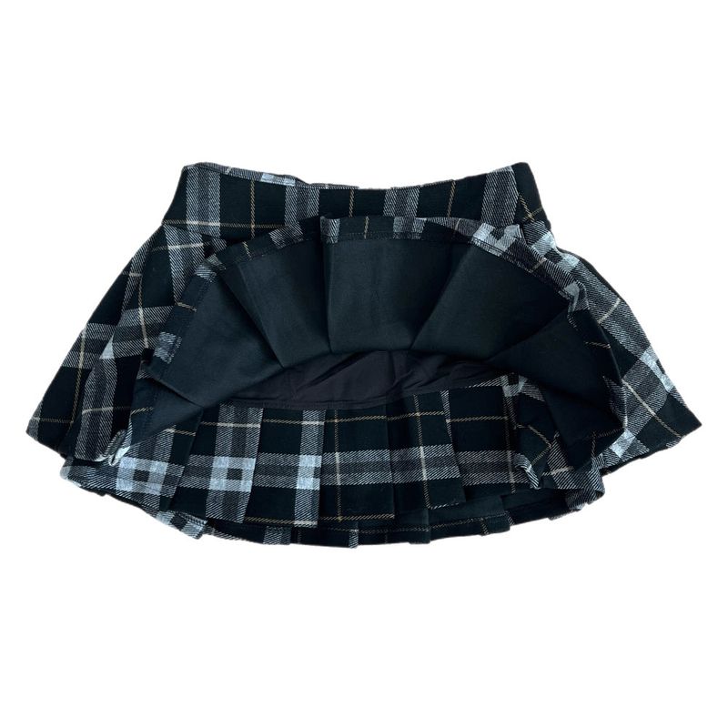 Dear. Winter Winter Check Tiered Mini Skirt