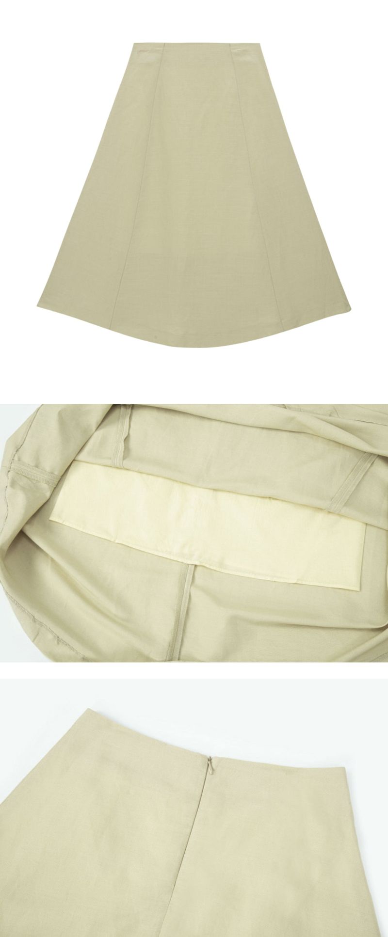 linen flare skirt