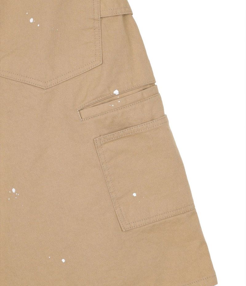 Double Knee Chino 8-Bermuda Pants - Beige