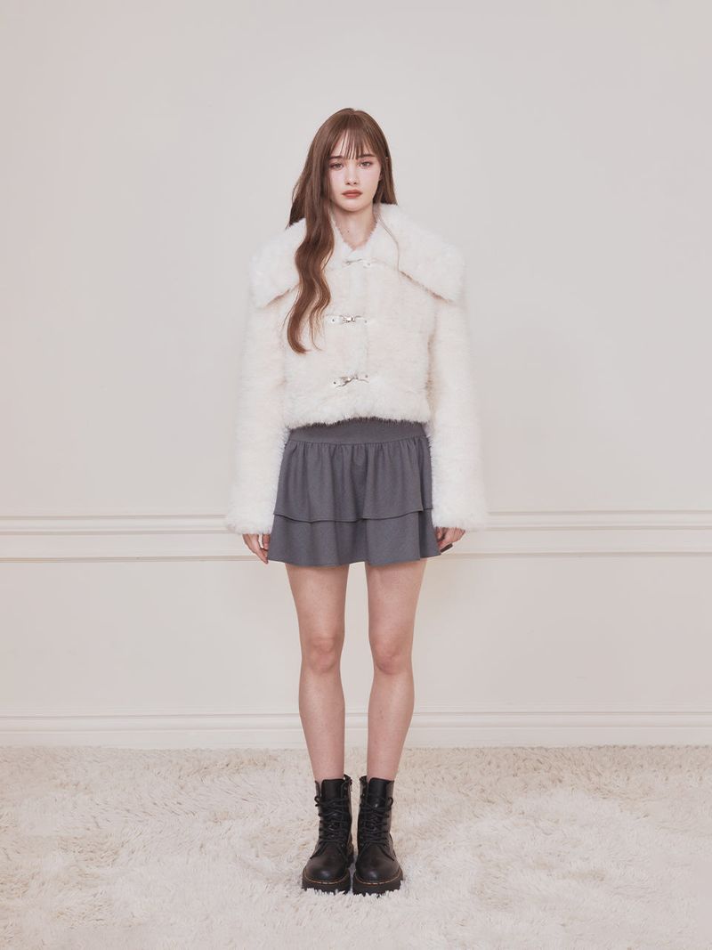 Bebe sailor fur jacket (Ivory)