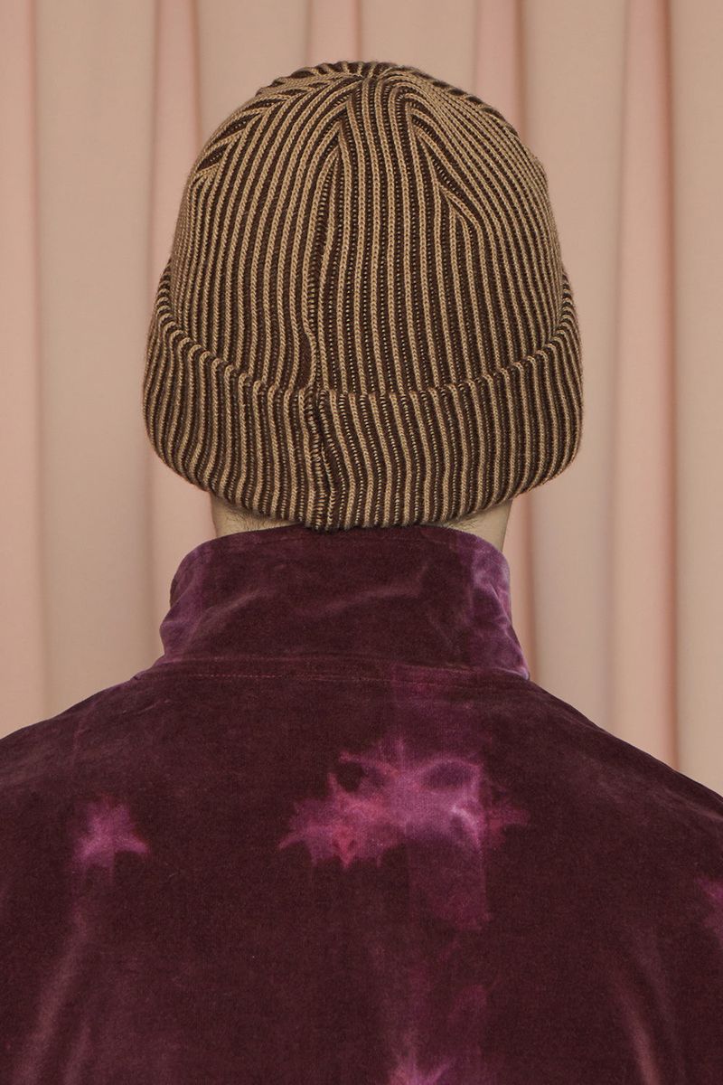 TWO-TONE BEANIE / BEIGE