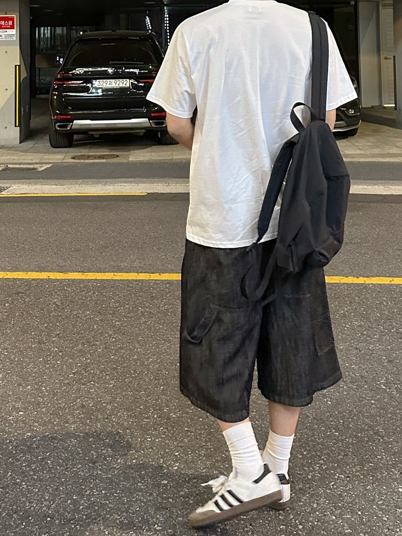 [Linen] Carpender Banding Bermuda Pants