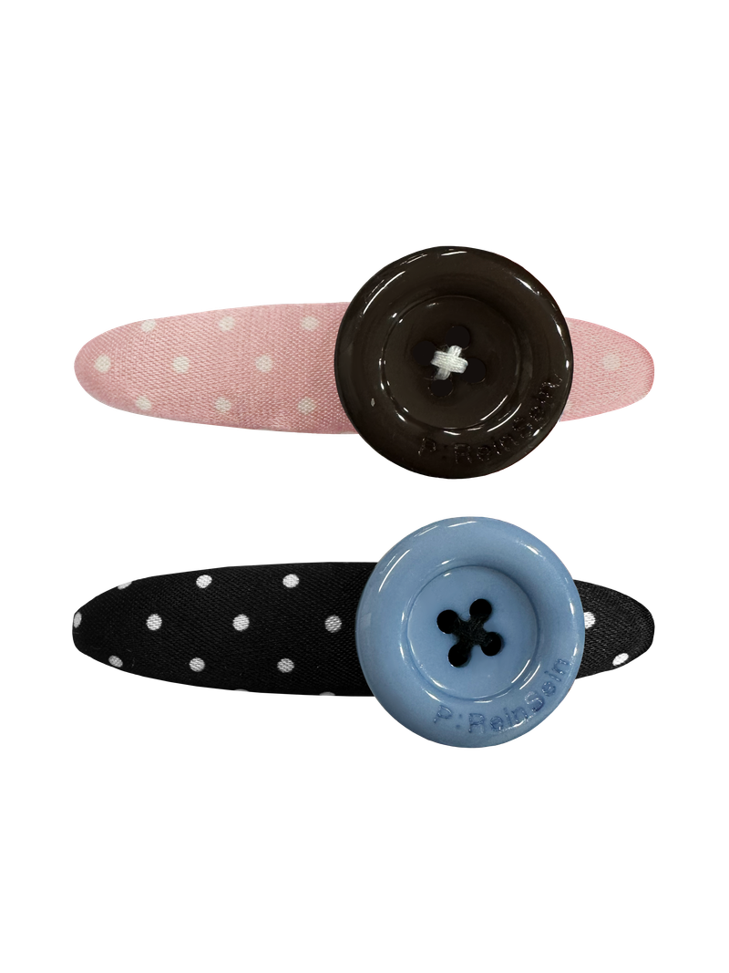 Dot button hair pin [2pcs set]