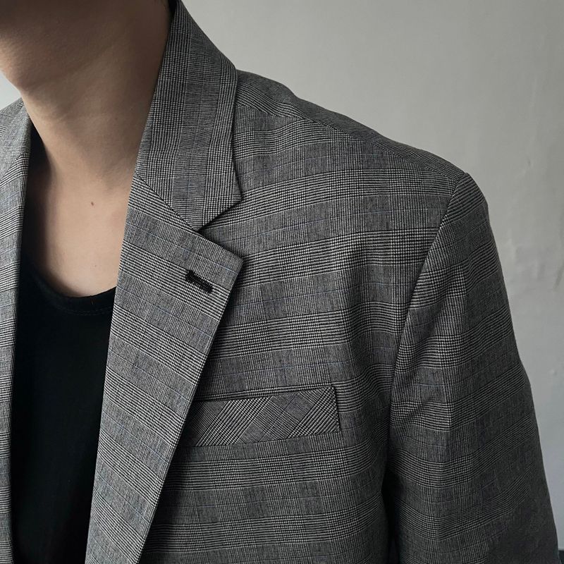 Youth Glen Check Crop Jacket