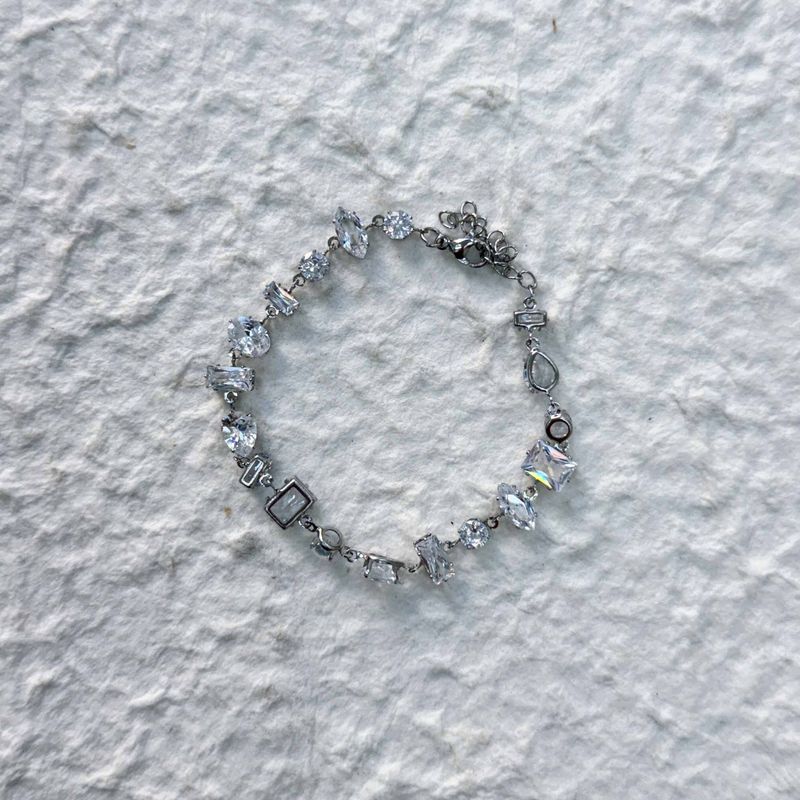 Silver Frost Crystal Bracelet