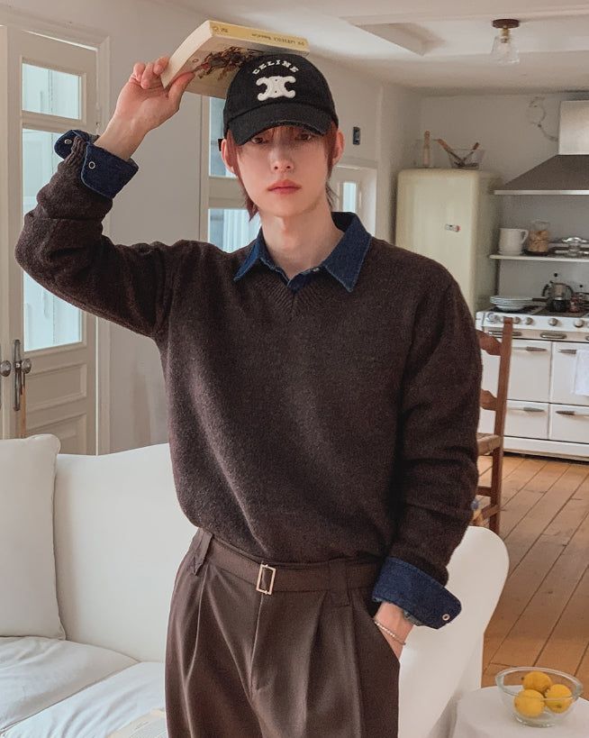 Lido Wool V-neck Crop Knit