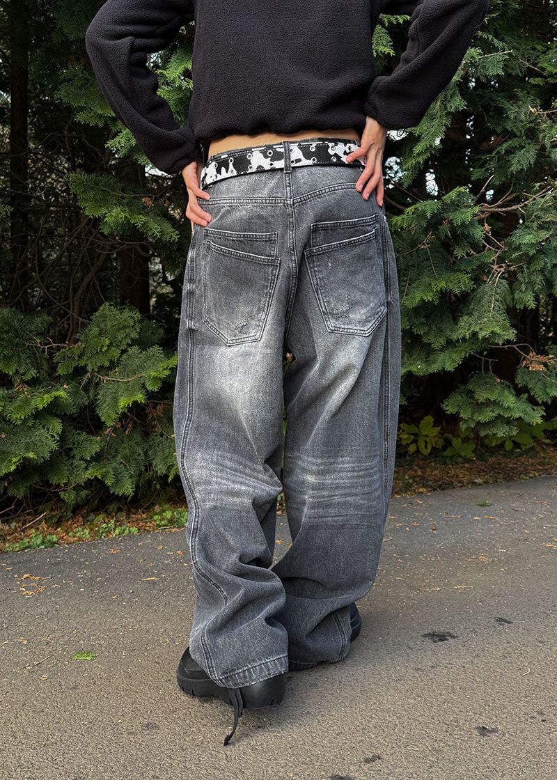 DOUBLE POCKET WIDE DENIM
