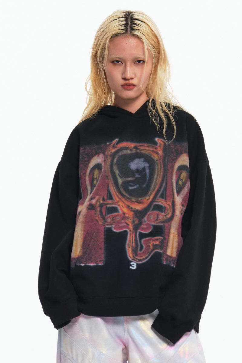 Embryo（エンブリオ）の「Embryo cross black hoodie（Tops）」