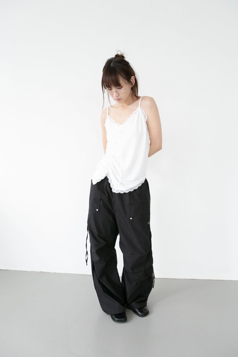 D-ring tuck banding pants(2colors)