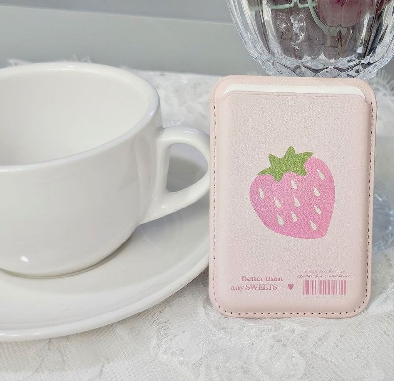 [MADE]  Fruit Fruit Card Wallet_PINKBERRY_SILVER