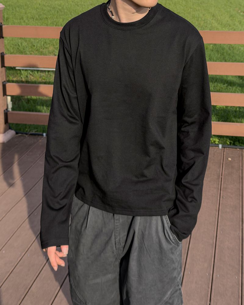 Pre Supima Cropped Long Sleeve