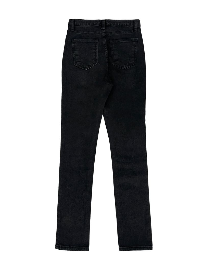 black vintage slub skinny denim