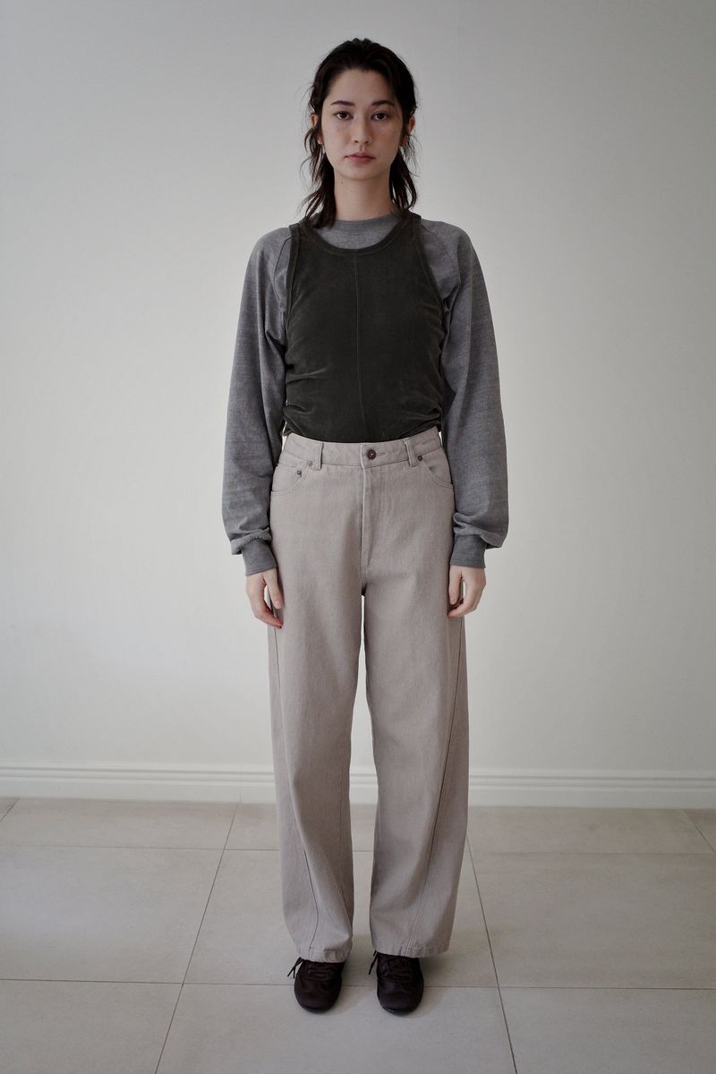 Lotu（ロトゥ）の「ウォッシュドストレートレッグパンツ, ベージュ（パンツ）」