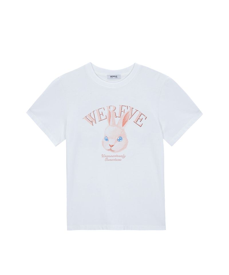 WEREVE（ウィレブ）の「ラビットプリントTシャツ（トップス）」