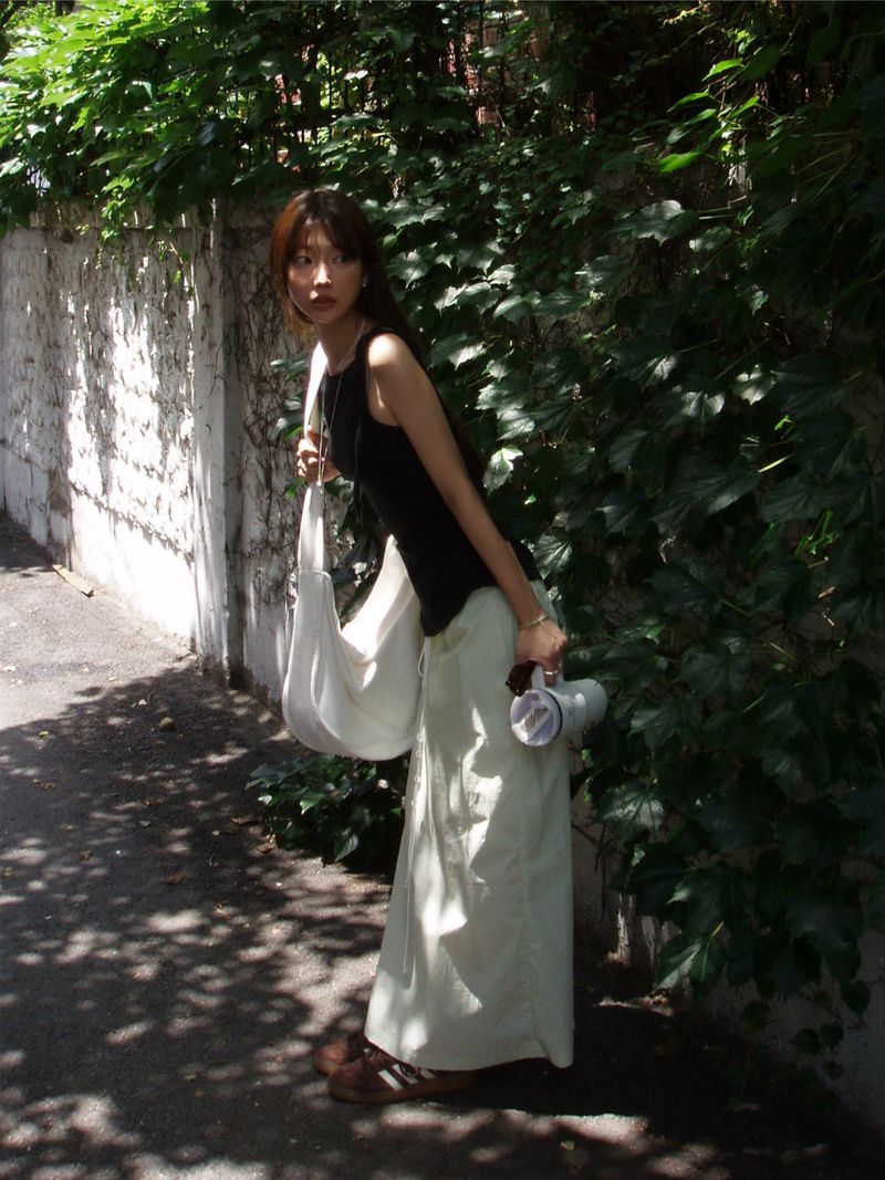 straight fit maxi skirt (cucumber green)