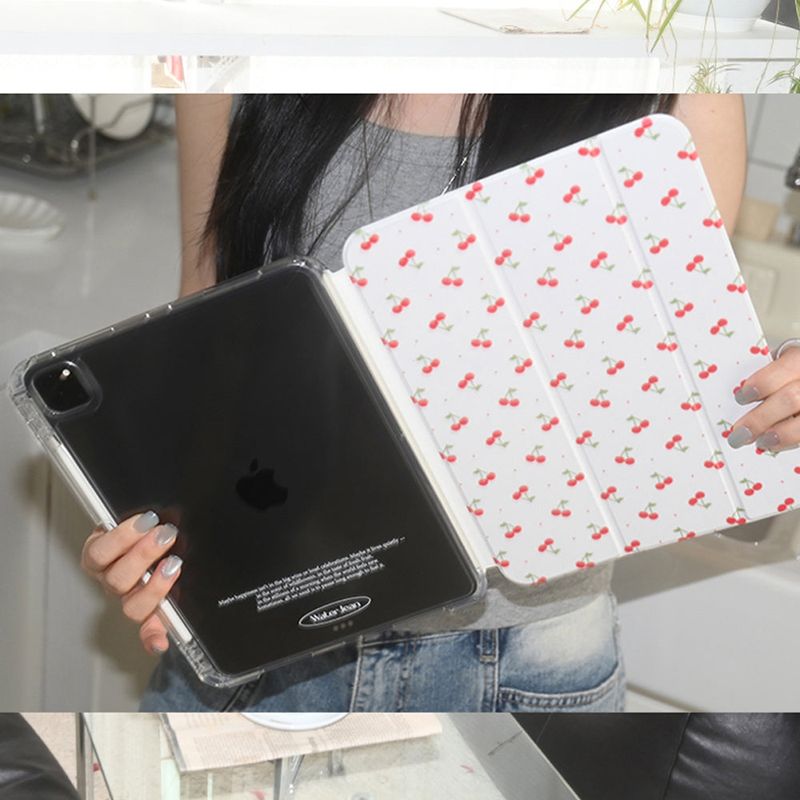 [MADE] fruits dot iPad case (cherry)