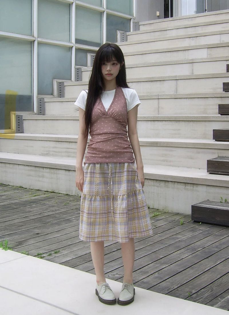 tie dot sleeveless