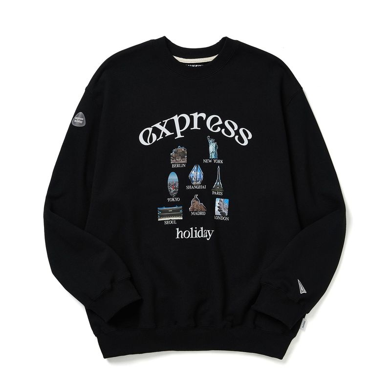 Express Holiday(エクスプレスホリデー)の「Express Holiday Global Citizen Sweatshirt_Black(Tops)」