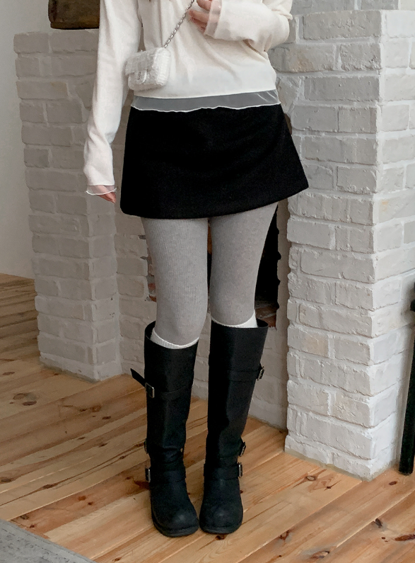 SHOPPERLAND（ショッパーランド）の「Winter Wool A-line Mini Skirt (5color)（Skirts）」