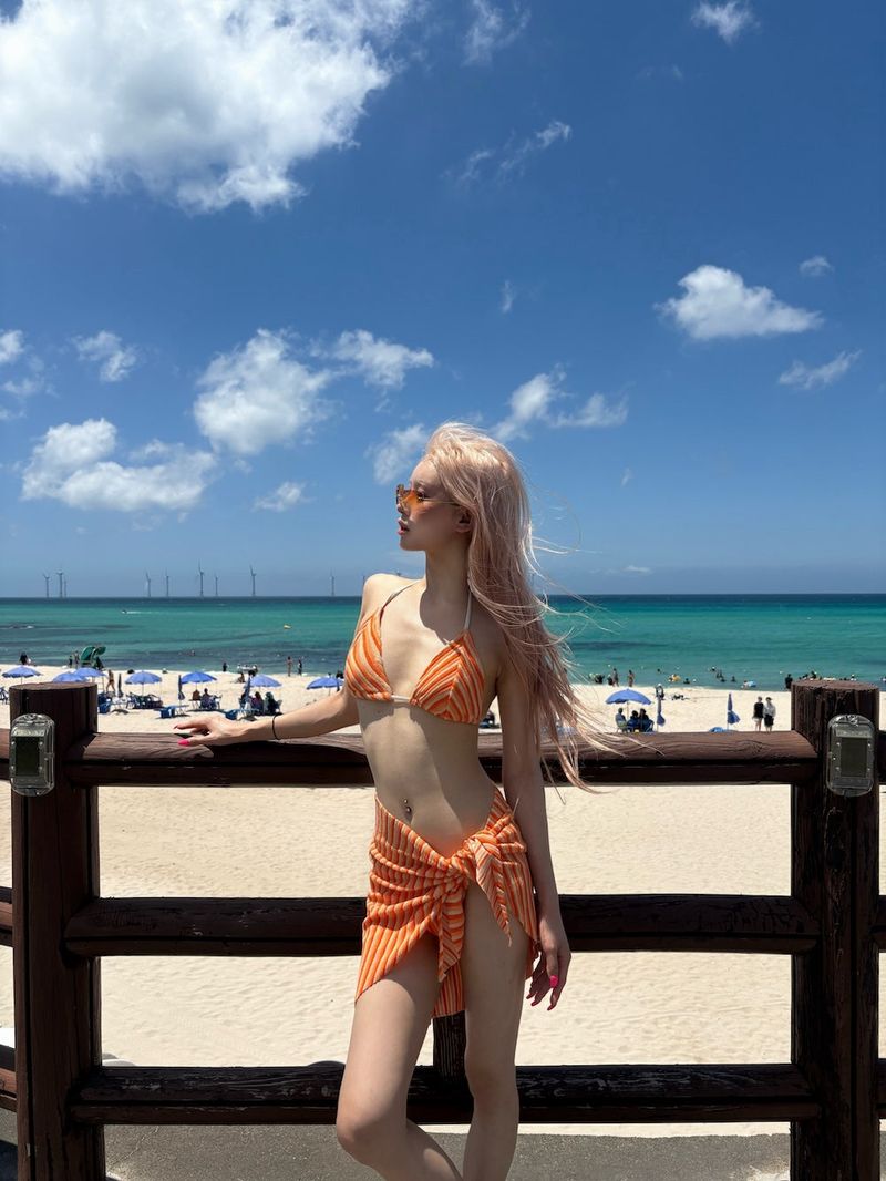Tangerine Cover-Up Bikini (3piece)