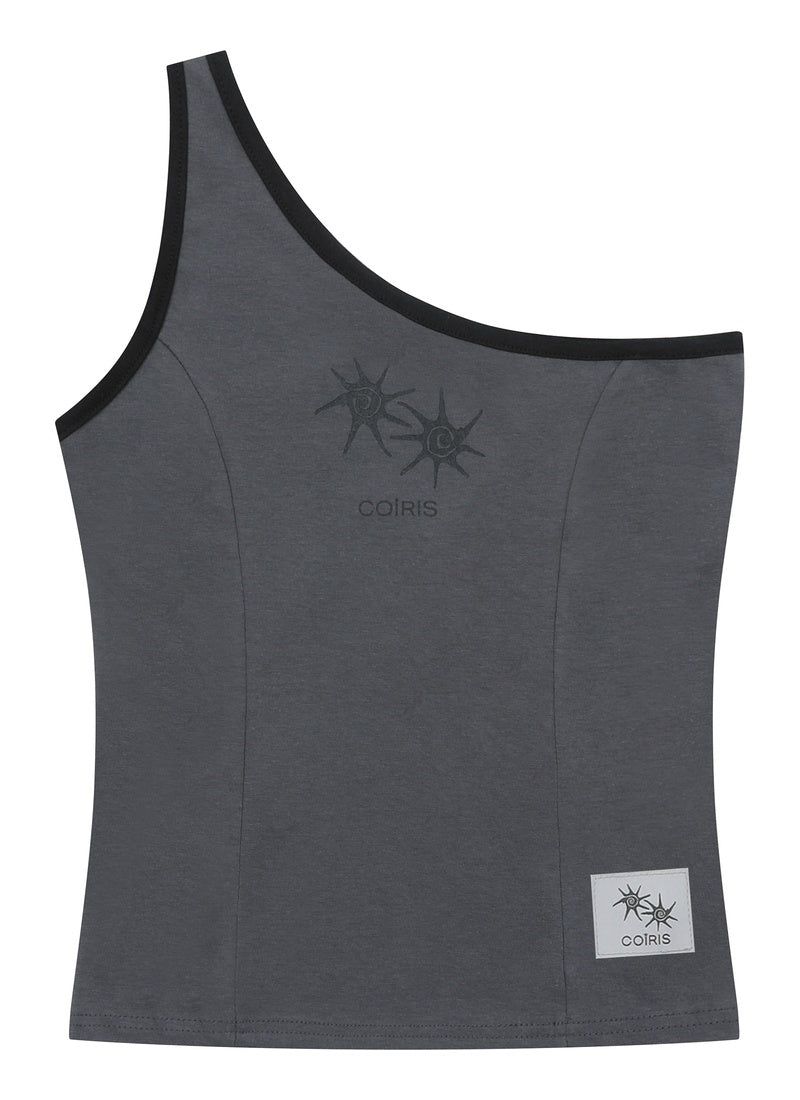 DAZE ONE SHOULDER SLIM LINE SLEEVELESS (2COLOR)