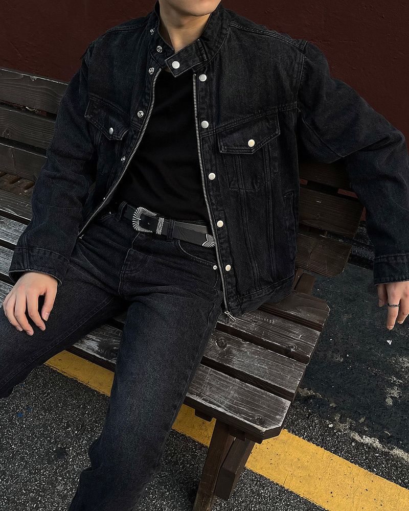 EN And denim trunker jacket (M ~ L)