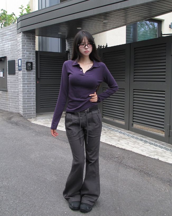 Leend Banding Bootcut Cotton Pants