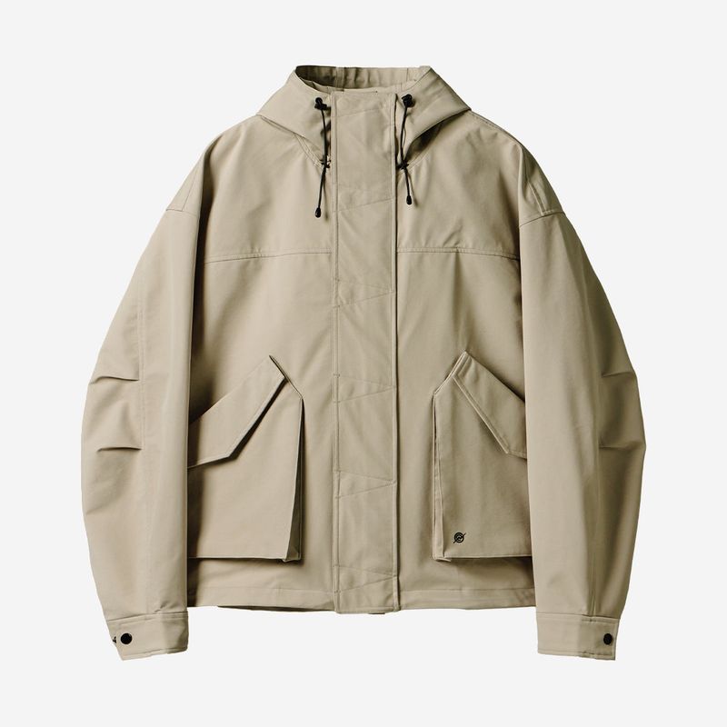 3 Layer Hard Shell Short-Jacket - BEIGE