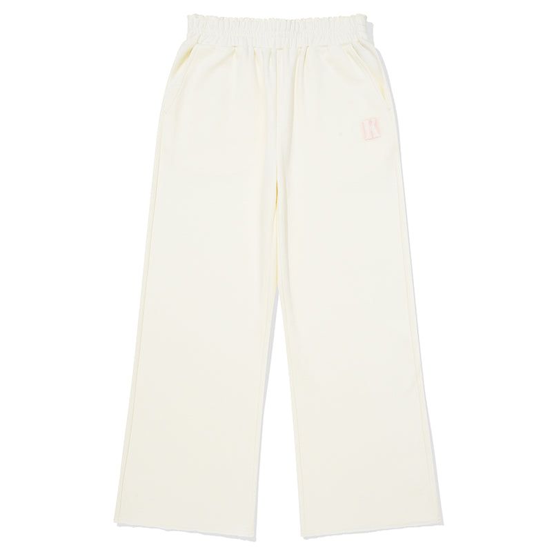 WORDING APPLIQUE PANTS [IVORY]