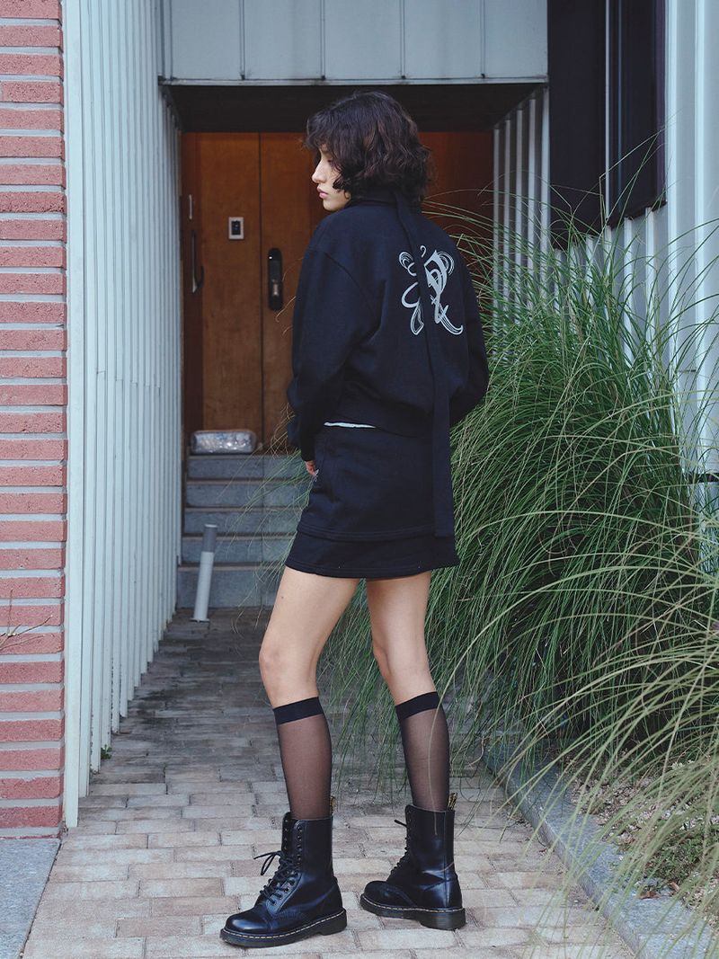 DOUBLE LAYER SKIRT (BLACK)