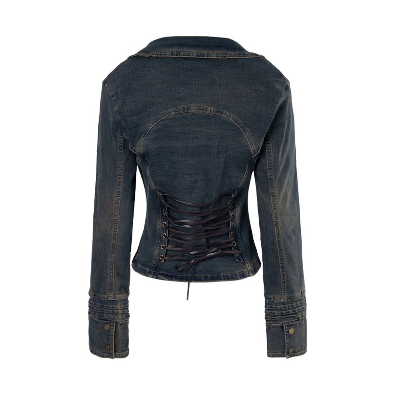Rena Washed Slim Denim Jacket