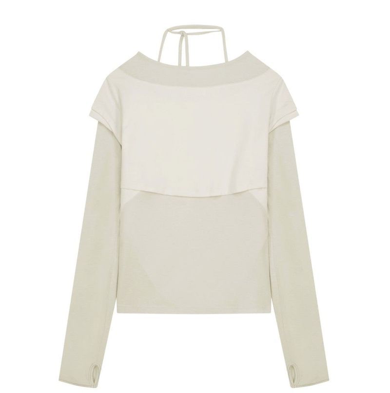 Halter Strap Long Sleeve / Ivory