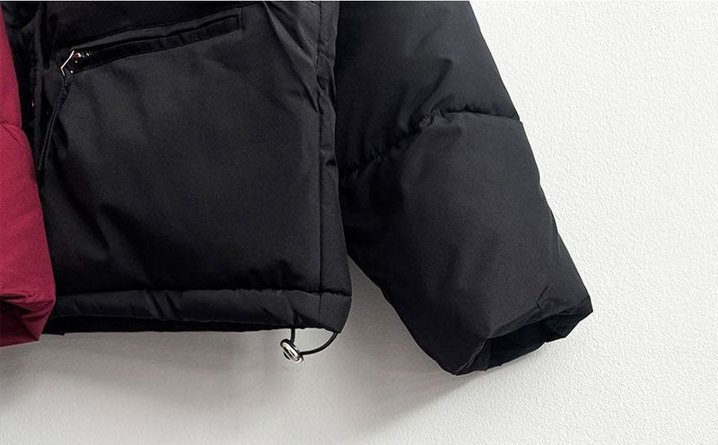  Ringf pocket zipper high neck padded jumper