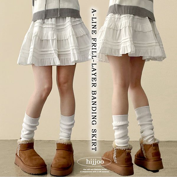 Ruffle Lace Miniskirt