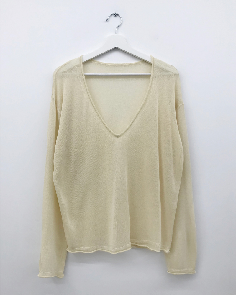Veiled Summer V-neck Knit (5color)